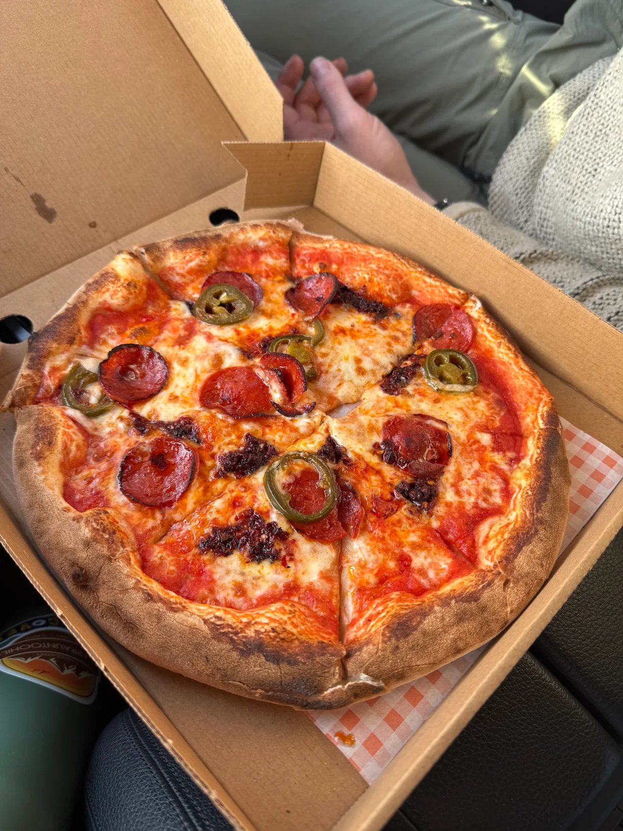 Picante stone-baked pizza with N'duja pepperoni, jalapeño and hot honey
